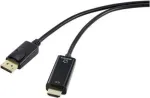 HDMI-&uuml;henduskaabel DisplayPort-pistikuga 1,00 m Must RF-5179186 PVC-&uuml;mbris (RF-5179186)