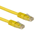 ACT kollane 0,5 meetrine LSZH U/UTP CAT6A paigalduskaabel RJ45 pistikutega