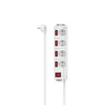 Hama 00223121 pikendusjuhe 1,4 m 4 vahelduvvoolupistikupesa Valge