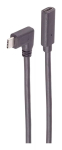 ShiverPeaks BS13-54155 USB-C 3.2 pikendusjuhe, 90&deg; nurgaga, 1,5 m
