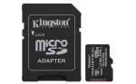 MicroSDXC v&auml;lkm&auml;lukaart Kingston 128 GB Industrial C10 A1 pSLC UHS-I, 100 MB/s lugemine, 80 MB/s kirjutamine, V30/U3, must + SD-adapter