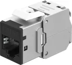 Goobay Keystone-Moodul RJ45 CAT 6A, STP, &otilde;huke, must (77943)