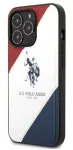 US Polo Assn Tricolor Embossed Back Cover for Apple iPhone 14 Pro - White