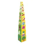 Janod Stacking Pyramid Tower 10 Cubes 4 Seasons 12m+
