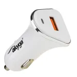 Akyga AK-CH-07 Auto Laadija 12/24V 18W USB-A Quick Charge 3.0 5-12V / 1.5-3A Valge