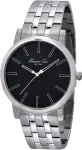 KENNETH COLE meeste analoogkvarts-kell IKC9231 43 mm must sihverplaat nahkrihm