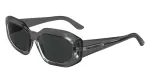 KARL LAGERFELD KL6167S-020 Naiste ruudukujulised p&auml;ikeseprillid - must atsetaatraam, hall suitsul&auml;&auml;ts, 53 mm