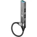 Goobay Slim 4-Port USB-Hub, USB-C&trade; USB-C&trade;/USB-A, USB 3.2 (74459)