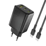Dudao A29C 65W GaN USB-C laadija USB-C kaabliga - Must