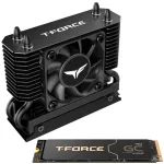 Team Group T-Force GC PRO 2TB M.2 2280 PCIe Gen5 NVMe SSD koos T-FORCE DARK AirFlow jahutusradiaatoriga, must