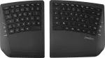 Perixx PERIBOARD-624 B DE &ndash; Traadita ergonoomiline poolitatud klaviatuur, Saksa paigutus, must
