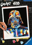 Meisterdamiskomplekt Ravensburger CreArt Star Wars &ndash; Darth Vader, mudel 23731, v&auml;rvimine numbrite j&auml;rgi
