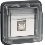 HAGER WNA226 UAE andmepesa 8-pooluseline varjestatud Cat.6 RJ45 valge