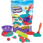 Spin Master Kinetic Sand Mold n' Flow Set kineetiline m&auml;nguliiv, 680 g, punane/t&uuml;rkiis, alates 3. eluaastast