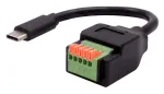 EXSYS USB-C isane 5-pin klemmliistu adapterkaabel koos surunupuga, USB 2.0, 15 cm EX-49123