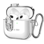 Tech-Protect &otilde;huke konksuga &uuml;mbris Apple AirPods 4-le, l&auml;bipaistev