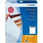 HERMA 7761 negatiivitaskud, 5 riba, l&auml;bipaistev PP, 25 lehte