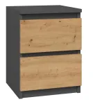 &Ouml;&ouml;kapp Topeshop M2 ANTRACYT/ARTISAN 2 sahtlit Antratsiit Tamm Puit