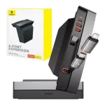 Baseus T-Space USB jaotur Teslale koos kaabliga, must