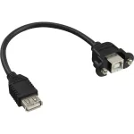 USB 2.0 adapterkaabel t&uuml;&uuml;p A-pesa / &scaron;assii&uuml;hendus t&uuml;&uuml;p B InLine 33441F 0,2 m