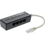 InLine 4-suunaline telefonipordi jaotur, RJ45-pistik neljale RJ45-pesale, 0,15 m