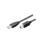 Wentronic Goobay USB 3.0 SuperSpeed kaabel, must, 3 m - USB 3.0-pistik (t&uuml;&uuml;p A) > USB 3.0-pistik (t&uuml;&uuml;p B) (93654)