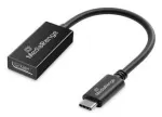 USB USB-C to DisplayPort Audio and Video Converter MediaRange MRCS235, 20 cm kaabel, Must