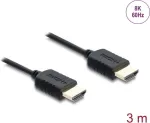 HDMI-kaabel DELOCK 81683 &mdash; 3 m, HDMI Type A isane-isasele, 48 Gbit/s, kuni 7680&times;4320, kullatud kontaktidega, must