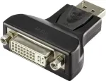 Renkforce 1404079 DisplayPort&ndash;DVI adapter, DisplayPort pistik &ndash; DVI 24+5-kontaktne pesa, must