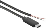 Joy-it K-1473 toitekaabel Raspberry Pi, Arduino, Banana Pi, Cubieboard [1x USB-C&trade; pistik - 1x lahtine ots] 1 m Must (K-1473)