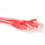 ACT punane 20-meetrine U/UTP CAT6 kaabel, snagless RJ45 pistikutega