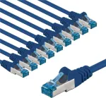 Goobay CAT 6A patch-kaabel S/FTP PiMF 5 m sinine 10 tk komplekt - vaskjuht CU (67536)