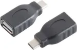 Kaabelsoomuundur S/CONN 13-20013 USB 3.1 C USB 2.0 A-le, must