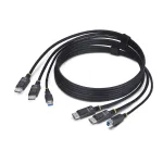 StarTech.com 1,8 m topelt-DisplayPort ja USB 5 Gbps KVM-kaabel, 4K 60Hz, universaalselt &uuml;hilduv DP 1.2/USB 3.0 kombokaabel kahe monitoriga KVM-l&uuml;litite jaoks