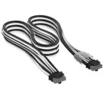 Corsair premium-punutud 12V-2x6 to 12V-2x6-kaabel, universaalne - must/valge