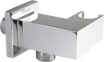 DEANTE Square Angled Connector with Hand Shower Holder, Chrome
