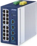 PLANET IGS-4215-16T4X Industrial L2/L4 Managed Switch - 16 Ports 10/100/1000 + 4 SFP