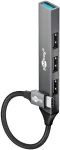Goobay Slim 4-Port USB-Hub, USB-C&trade; USB-A-le, USB 3.2 (74457)