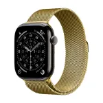 Crong Milano Steel - Roostevabast terasest rihm Apple Watch 42/44/45/49 mm (kuldne)