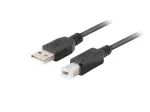 LANBERG USB-a(m)->USB-b(m) 2.0 kaabel 1 m must ferriittuumaga karbis