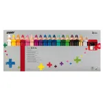 LAMY 3-in-1 v&auml;rvilised pliiatsid 3plus, 18-osaline pappkarp - akvarell, vahakriit ja v&auml;rvipiliats &uuml;hes 1223549