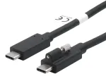 EXSYS USB 3.2 Gen 2x1 USB-C kaabel 1m must &uuml;he kruvilukuga (EX-K1595V-1.0)