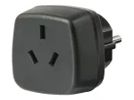 Reisiadapter AUS/CN > Maandatud pistik, pistikupesa adapter must