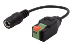 EXSYS DC-pesa 5,5x2,1mm 2-kontaktilise klemmliistu adapterkaabel surunupuga, 15cm EX-49141