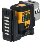 Juhtmevaba mitmejoonega laser DeWalt DCLE14301GB 3&times;180&deg; ristjoon, 18 V, rohelised jooned, integreeritud Powerstack Li‑Ion aku