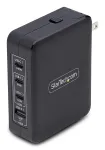 StarTech.com 140W USB-C seinakruvi, 3x USB-C/1x USB-A, PD 3.1 rahvusvaheline GaN toiteadapter MacBookile/Dell XPSile/Inspironile