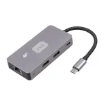TB-adapteri jaotur USB C (7in1) HDMI USB SD/tf RJ45 (2500 Mbps) PD