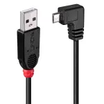 Lindy USB 2.0 kaabel 1m &ndash; t&uuml;&uuml;p A Micro-B-le, 90-kraadine t&auml;isnurk
