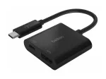 Belkin USB-C&ndash;HDMI adapter laadimisega, 60 W PD, must, AVC002BTBK