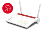 Karp FRITZ 6850 5G traadita ruuter Gigabit Ethernet Kaheriba (2,4 GHz / 5 GHz) Must, Punane, Valge